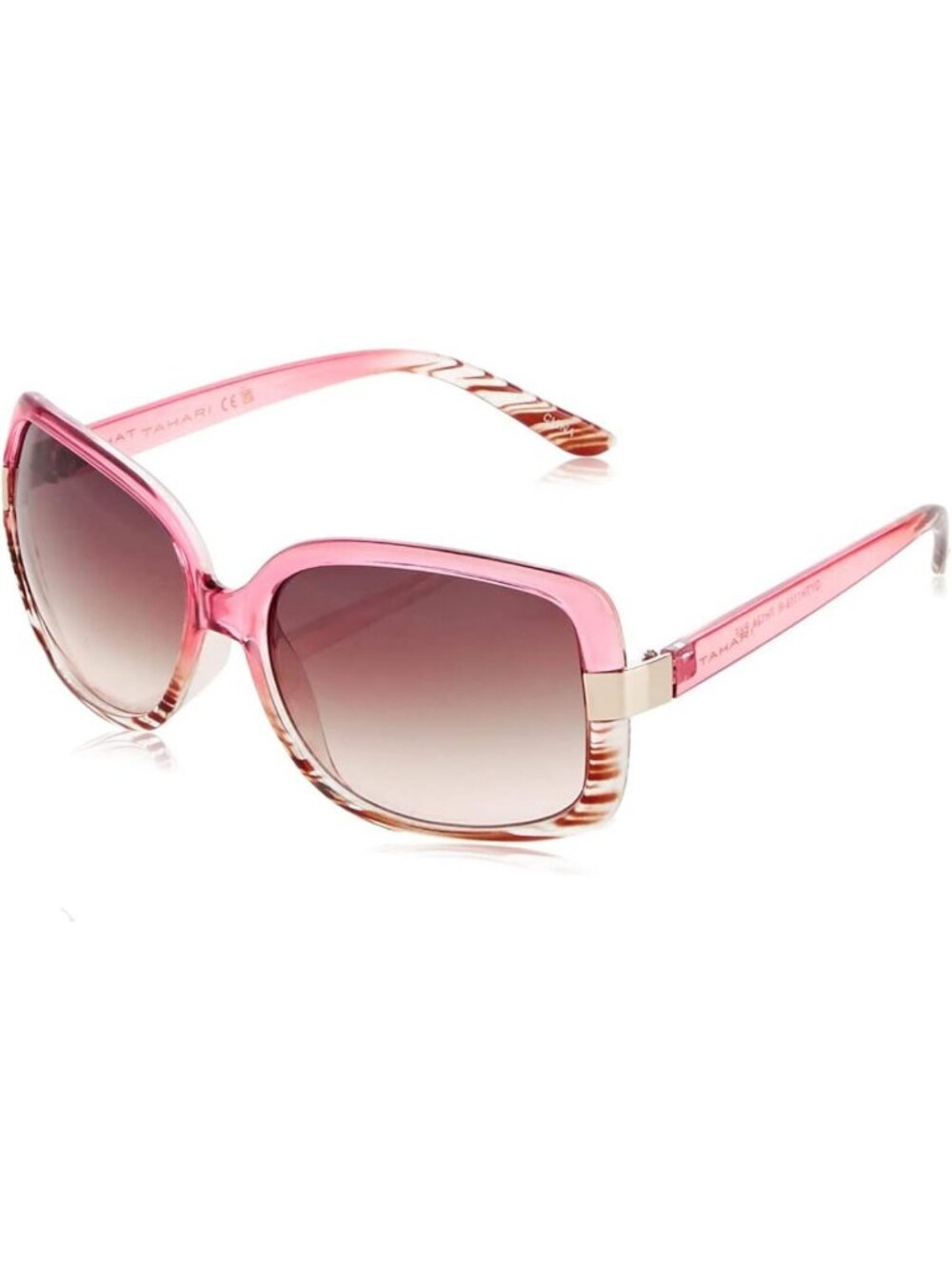 Chic Glam Rectangle Sunglasses with Braided Temples - Stylish Women's Accessory